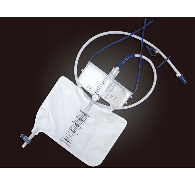 Virtsamittarijärjestelmä vaihdettavalla pussilla