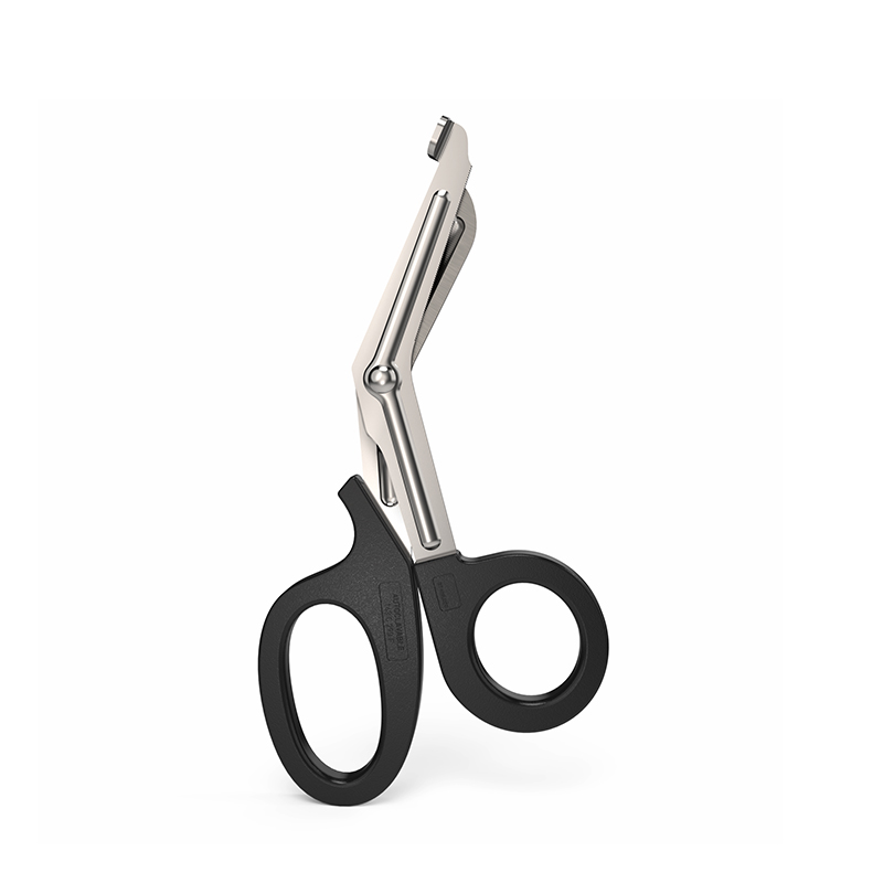 Ensiapulääkärin mustat sidesakset 