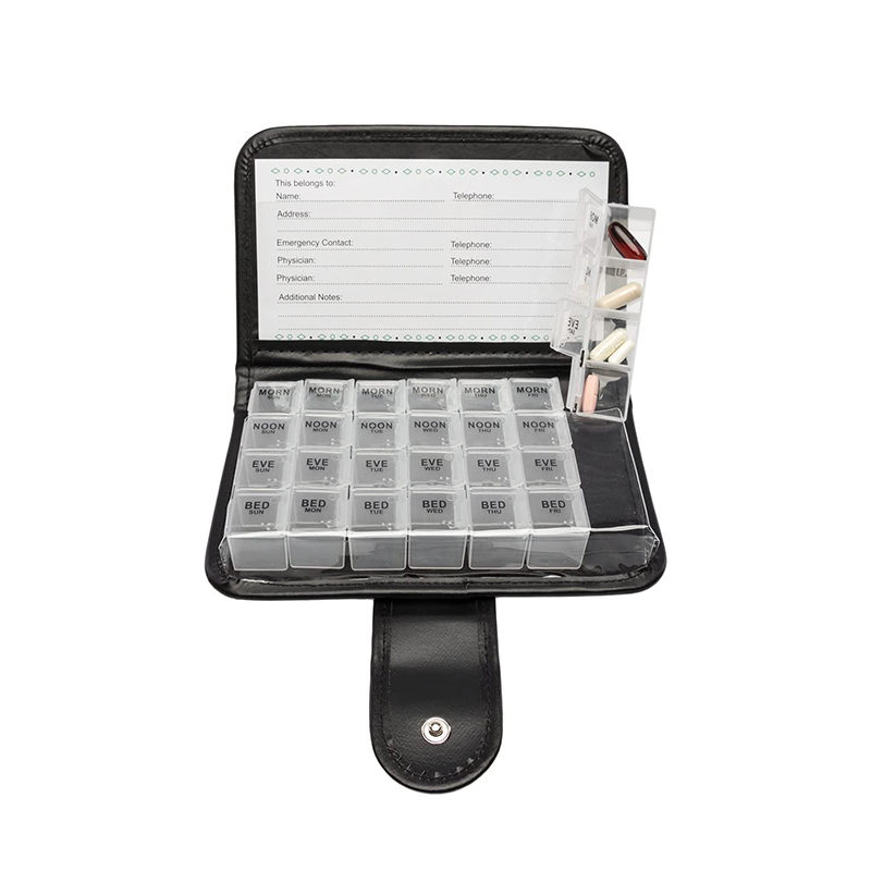 Viikoittainen mainosbrändätty pillerirasia matkustamiseen 