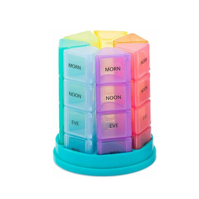 Uusi kannettava viikoittainen pillerirasia 4 kertaa päivässä 