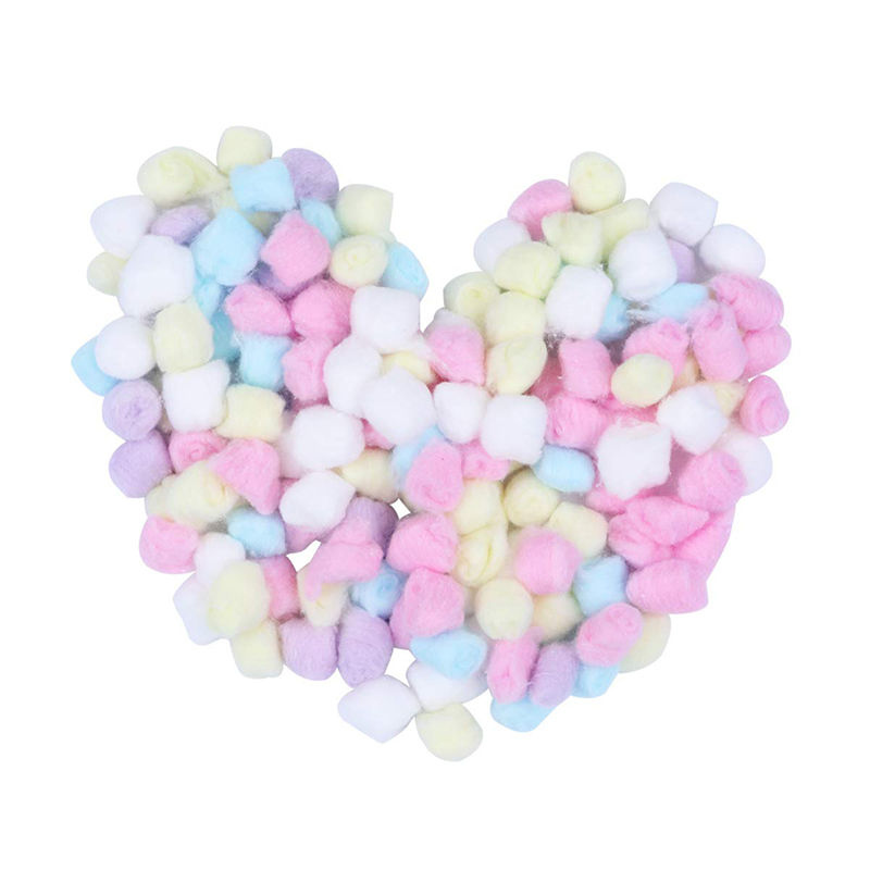 Kertakäyttöinen värikäs puuvillapallo hamsterille 