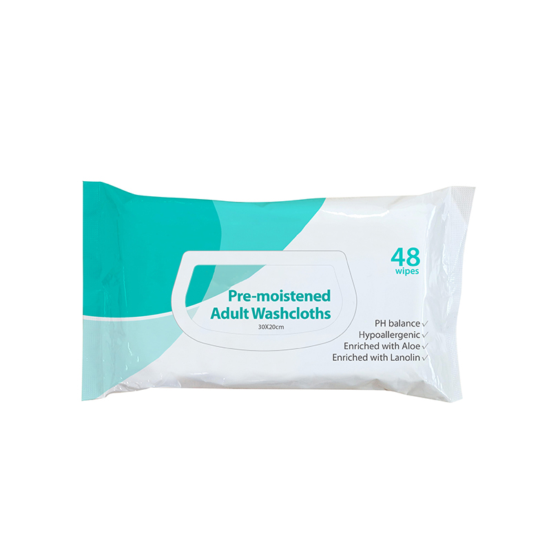 Kertakäyttöiset kostutetut aikuisten pesulaput henkilökohtaiseen puhdistukseen