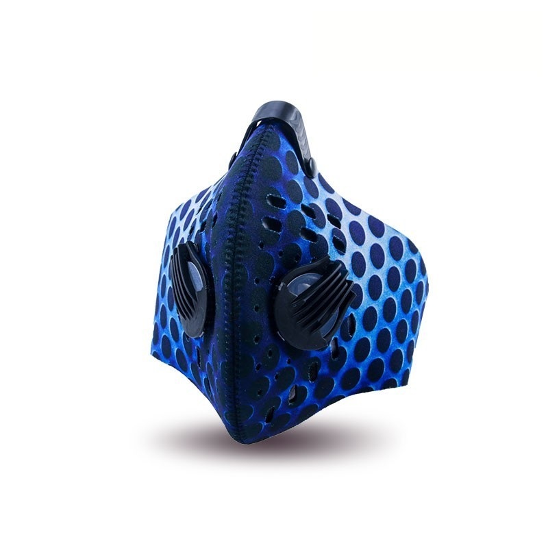 Uudelleenkäytettävä hengittävä kasvojen hengityssuojain suodattimilla retkeilyyn 