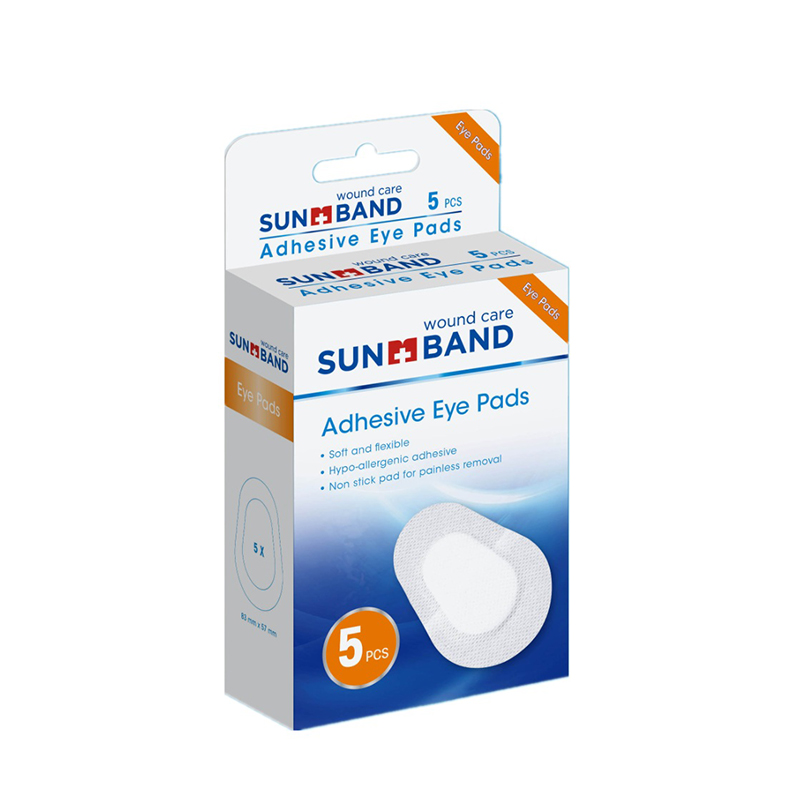 Kirurginen steriili kuitukangasliimautuva silmätyyny 